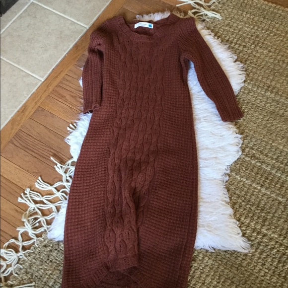 Sparrow Anthropologie Rust Midi Sweater Dress - Picture 3 of 5